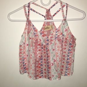 Hollister high/low crop top XS